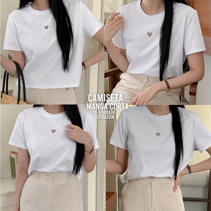 Camiseta oversize corazon