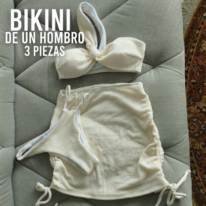 Bikini 3 piezas falda corta