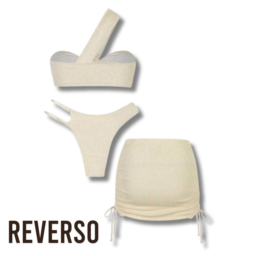 Bikini 3 piezas falda corta