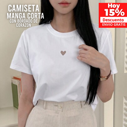 Camiseta oversize corazon