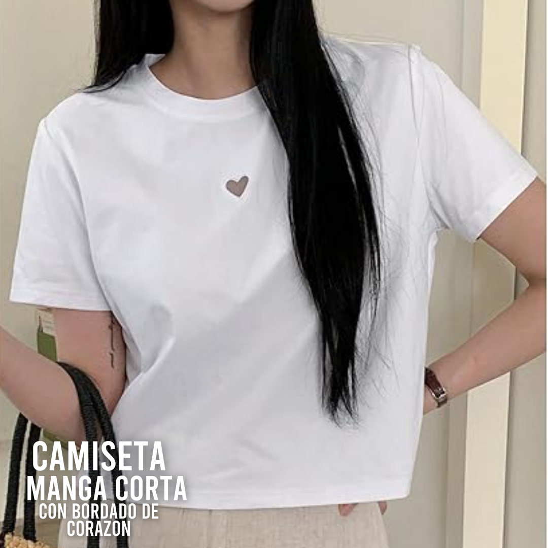 Camiseta oversize corazon