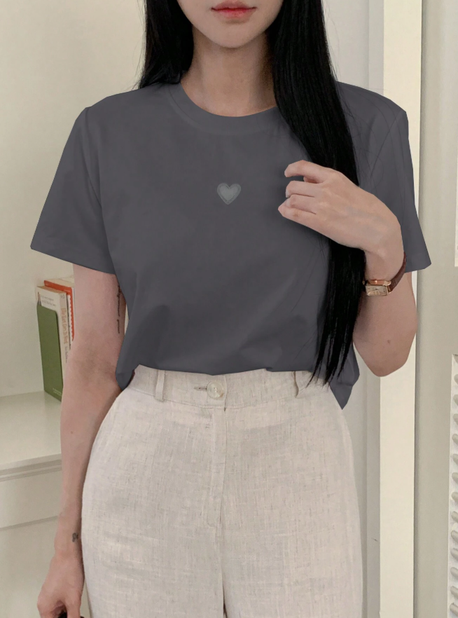 Camiseta oversize corazon