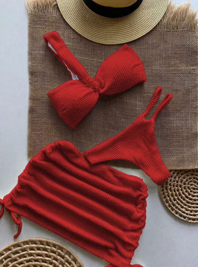 Bikini 3 piezas falda corta