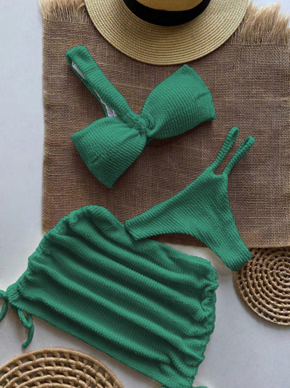 Bikini 3 piezas falda corta