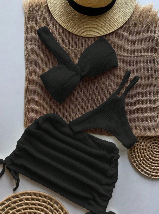 Bikini 3 piezas falda corta